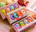 Cartoon food themed eraser set for kindergarten children with 12 pieces including ice cream and donut shapes