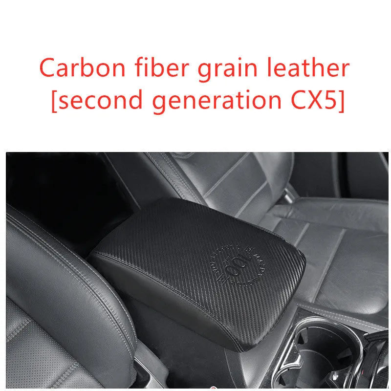 Modification armrest case cover for Mazda CX-4 100th Anniversary in carbon fibre finish