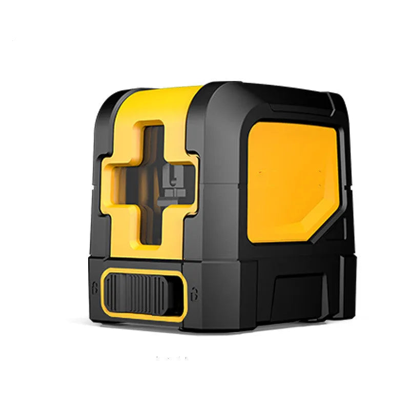 Compact 2-wire laser level gauge with red or green 635nm beam on a work surface