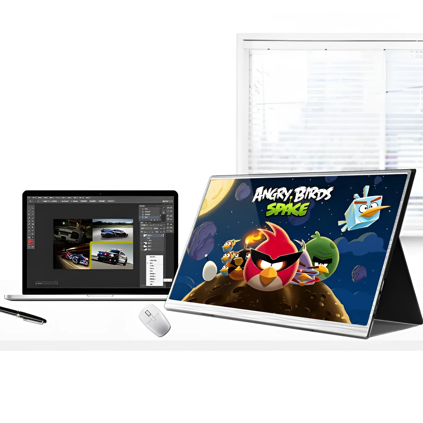 15-inch portable USB-C monitor with ultra-thin design for gaming consoles and laptops