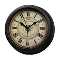 European retro style 6-inch round desk alarm clock with silent sweep movement