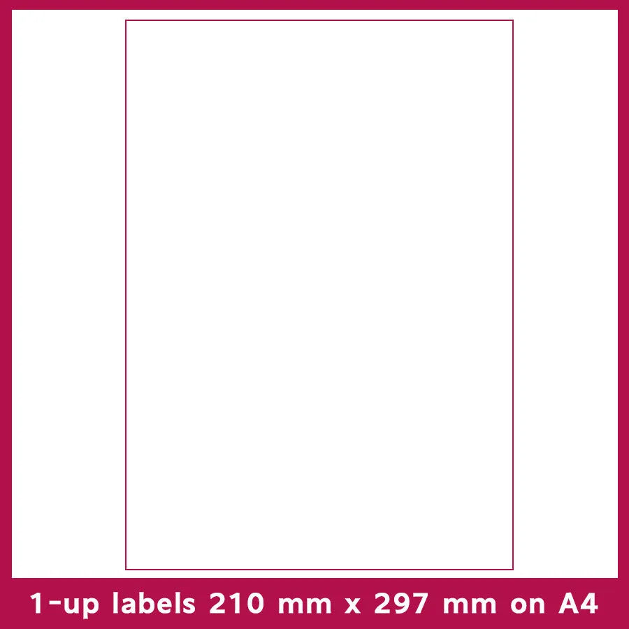 A4 FBA label paper sheets showing ten different grid formats for barcode and serial number printing
