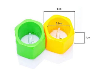 Yellow and green kitchen spiral vegetable cutter with ABS plastic food-grade construction