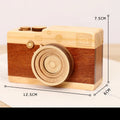 Crafts brand pine wood music box with rotating sanding box in miniature carton packaging
