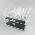 Transparent foldable acrylic storage box with 18L capacity for cosmetic organisation