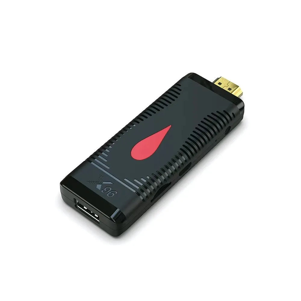 Allwinner H313 Android TV streaming stick dongle with remote control and power adapter