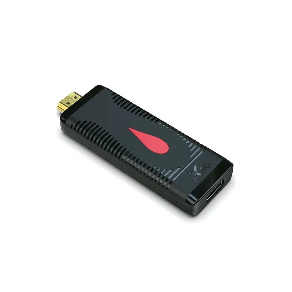 Allwinner H313 Android TV streaming stick dongle with remote control and power adapter