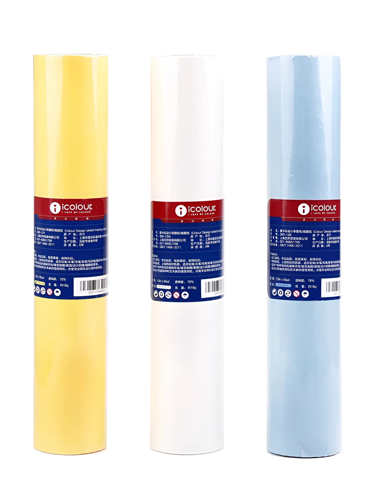 Aikale white sketch paper roll with 30.5cm width shown partially unrolled on a table.