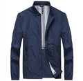 Men's lightweight polyester summer shirt in blue colour for sun protection