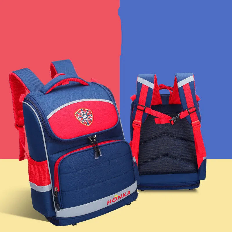 New Space schoolbag large capacity 36-55L Oxford cloth waterproof for primary school students colour Pink