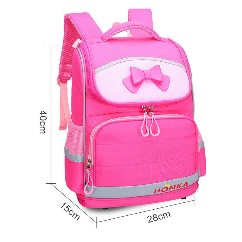 New Space schoolbag large capacity 36-55L Oxford cloth waterproof for primary school students colour Pink