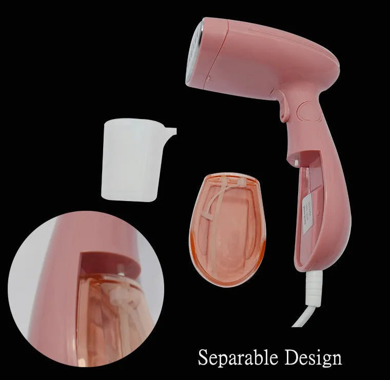 Sokany pink handheld steam ironing brush with 1500W power and EU plug