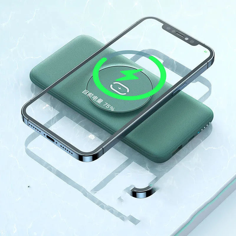 Maiduo Magsafe magnetic wireless power bank in mint green with 20W charging and 10000mAh capacity