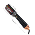 Black and pink infrared hot air comb with tourmaline ceramic heating and temperature control