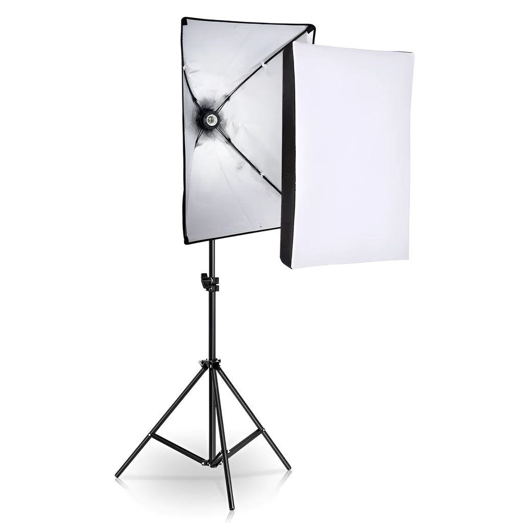 LIBEN 50x70cm soft light cloth studio set with 2 metre stand for iPhone compatible photography