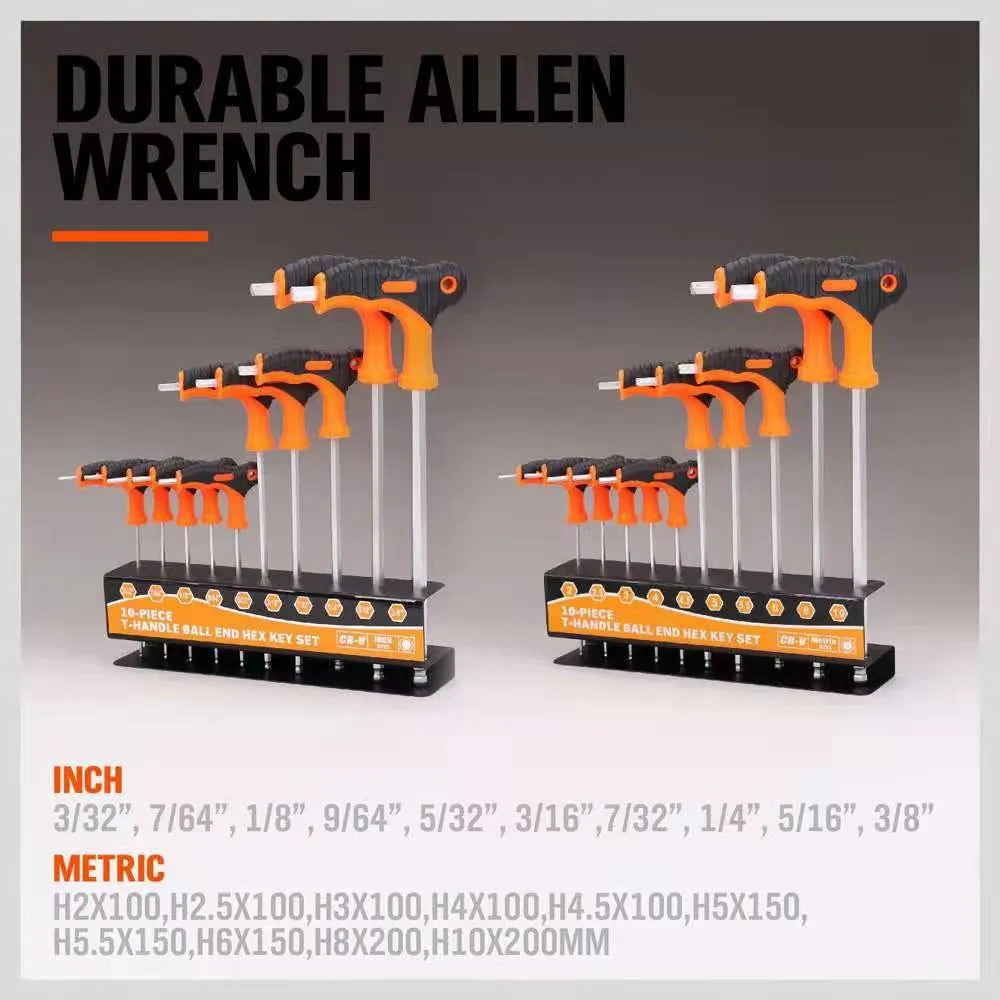 94223 torque manual wrench set 10 piece plated steel standard L size kit