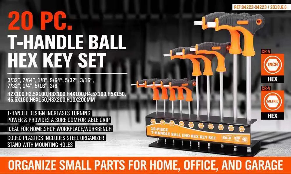 94223 torque manual wrench set 10 piece plated steel standard L size kit