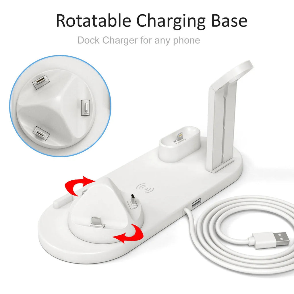 Three-in-one wireless charging bracket for iPhone, watch and headset charging
