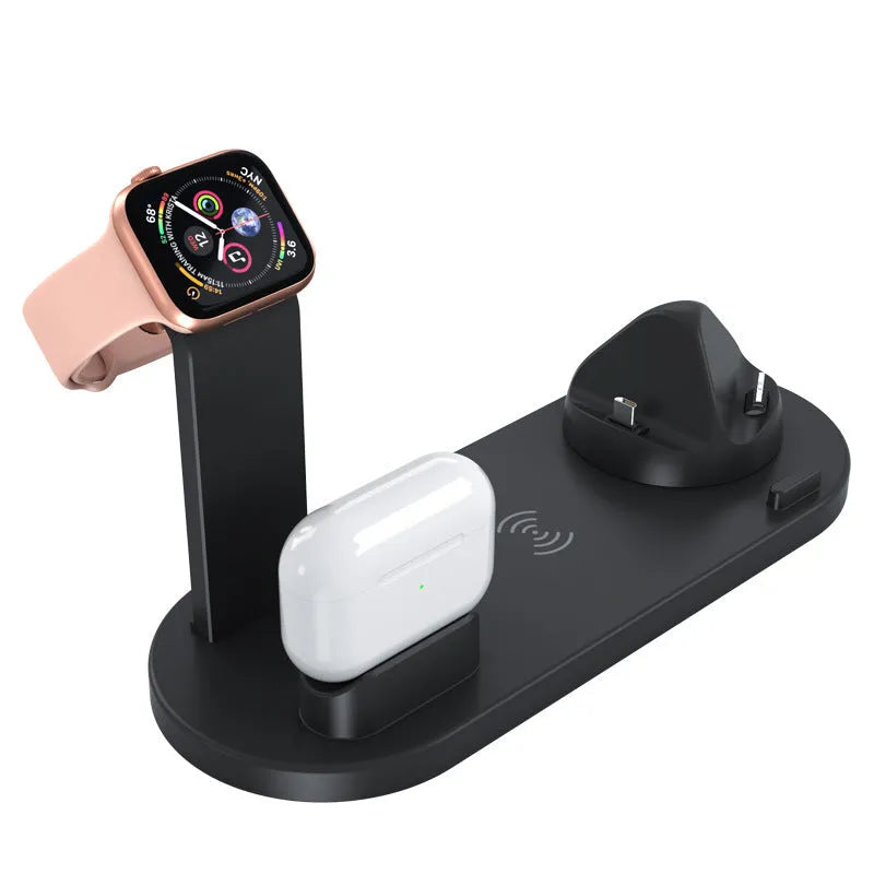 Three-in-one wireless charging bracket for iPhone, watch and headset charging