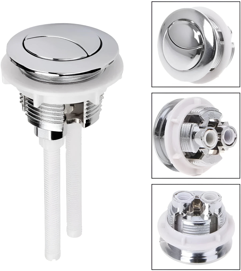 ABS plastic toilet flush button with double press mechanism and 38mm diameter for cistern replacement