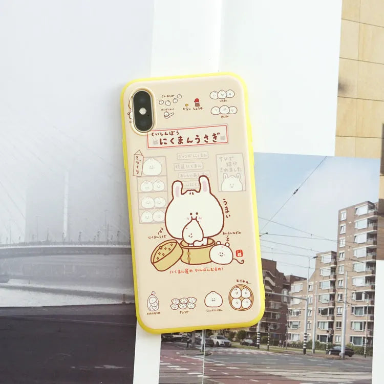 Sakurasaka Salmon Sushi Design Compatible Phone Case for Apple iPhone 11 12 Pro Max XR XS 7 8 Plus Protective Hard Shell Cover Novelty Food Patterned Mobile Case