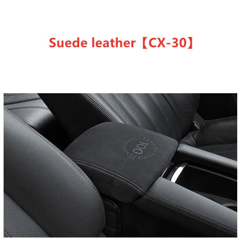Modification armrest case cover for Mazda CX-4 100th Anniversary in carbon fibre finish