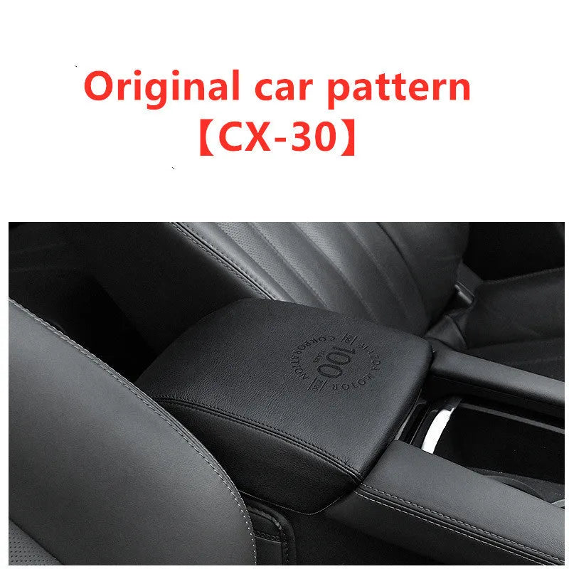 Modification armrest case cover for Mazda CX-4 100th Anniversary in carbon fibre finish