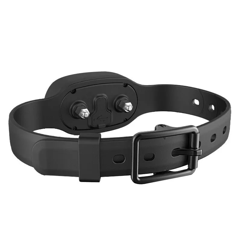 Waterproof rechargeable dog training collar with remote control in black or orange colours