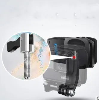 360-degree rotating backpack clip for GoPro action cameras and mobile phones with aluminium alloy construction
