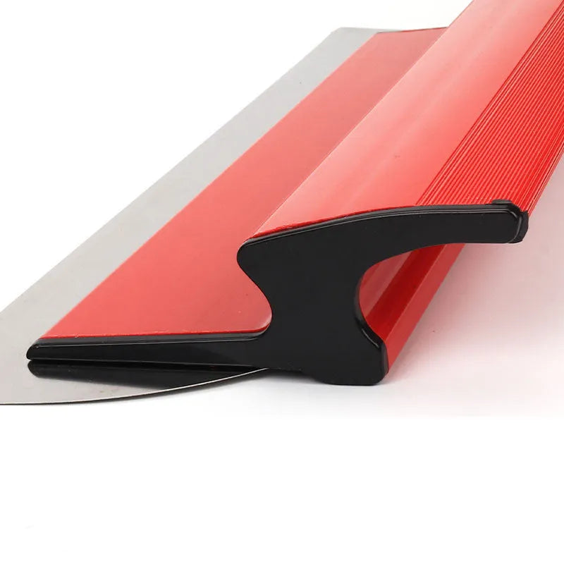 Red 40cm leveling scraper tool for wall putty and wallpaper paste