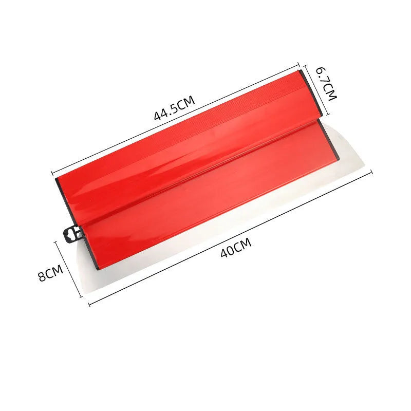 Red 40cm leveling scraper tool for wall putty and wallpaper paste