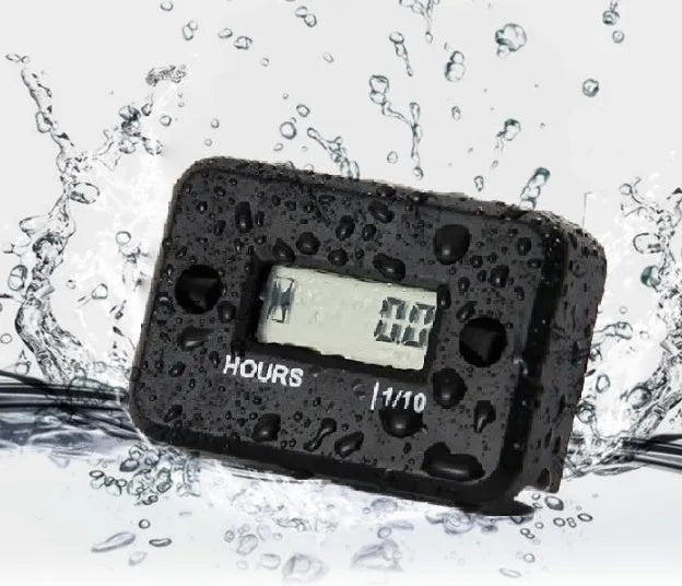 Waterproof induction hour meter with LCD display for motorcycle ATV motorboat gasoline engines