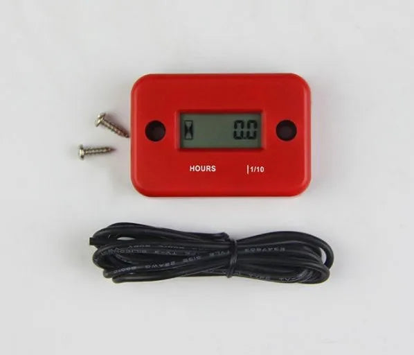 Waterproof induction hour meter with LCD display for motorcycle ATV motorboat gasoline engines