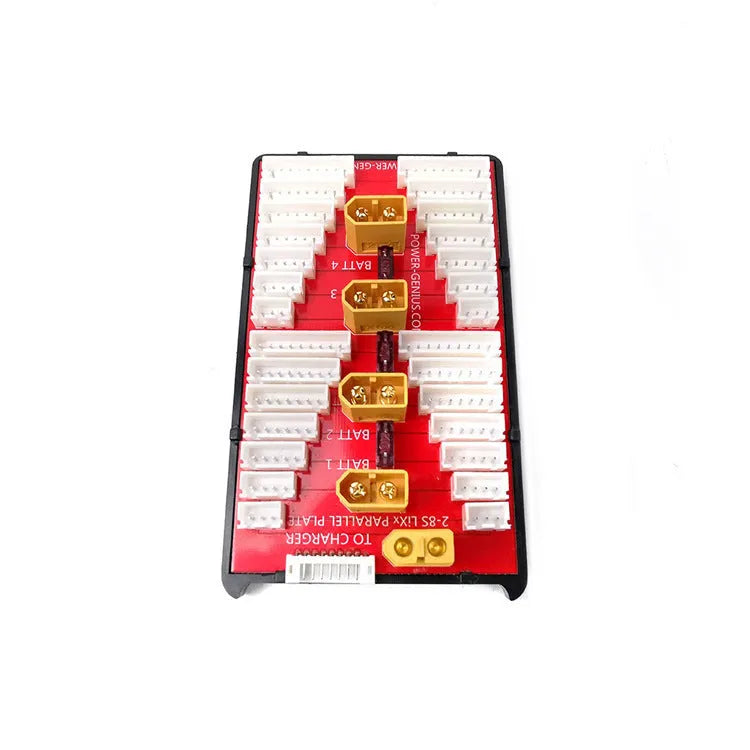 V2 parallel charge expansion adapter board for charging four sets of RC lithium batteries simultaneously.