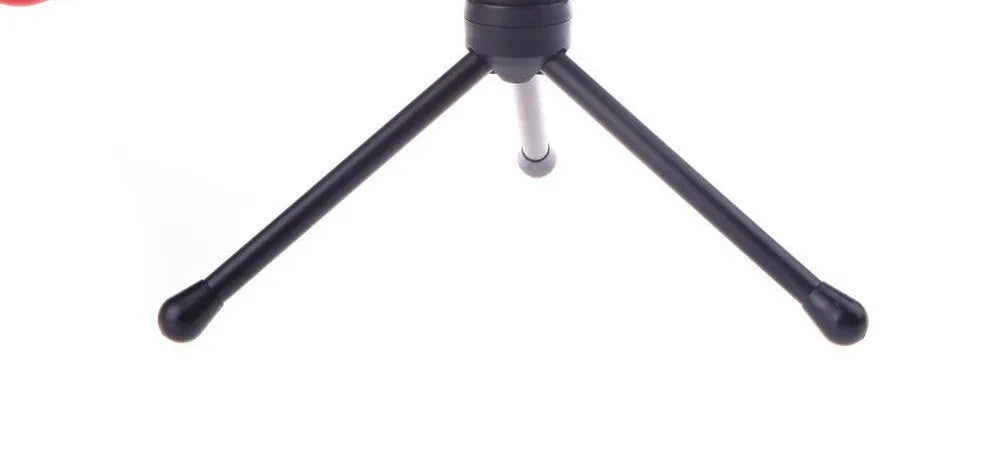 Black wired PC microphone with clip-on holder and 1.85m cable