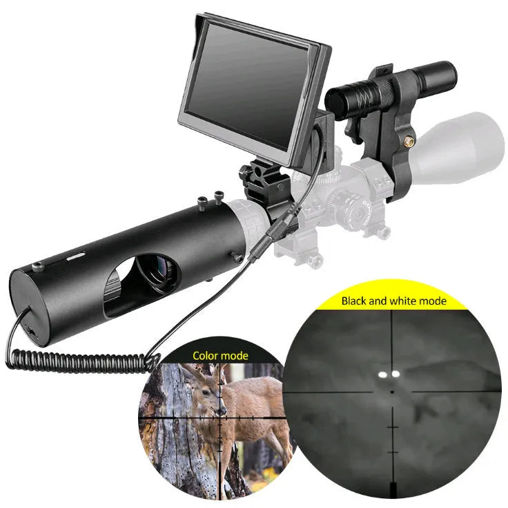 Digital night vision goggles with 5-inch LCD display in black