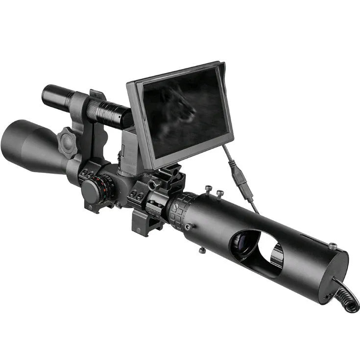 Digital night vision goggles with 5-inch LCD display in black