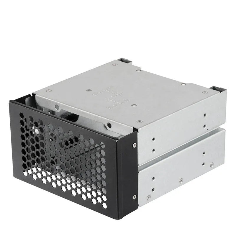 Transparent hard drive cage for mounting 3.5 inch hdd in 5.25 inch bay