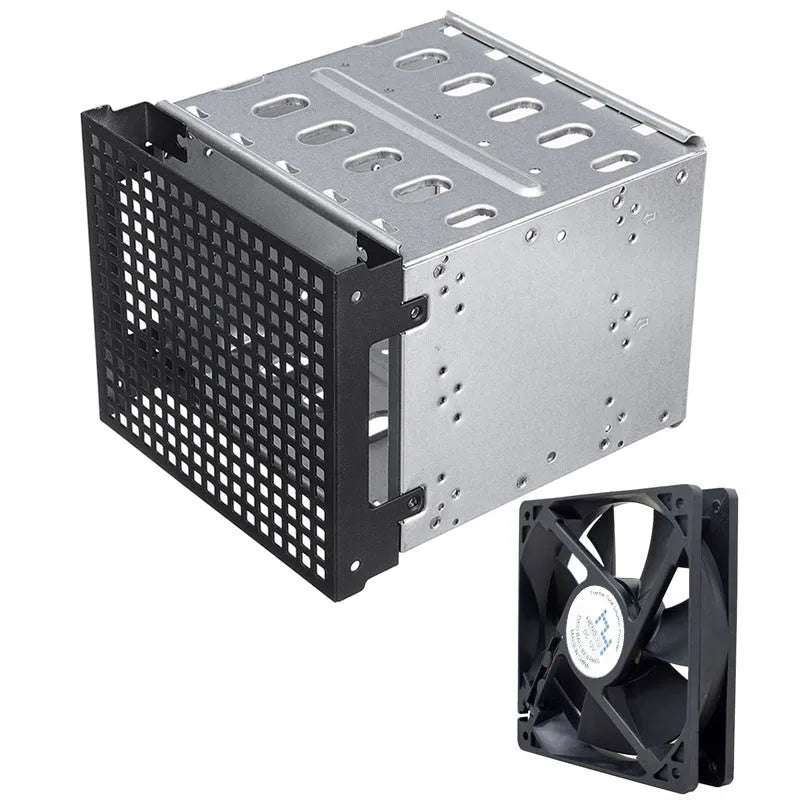Transparent hard drive cage for mounting 3.5 inch hdd in 5.25 inch bay