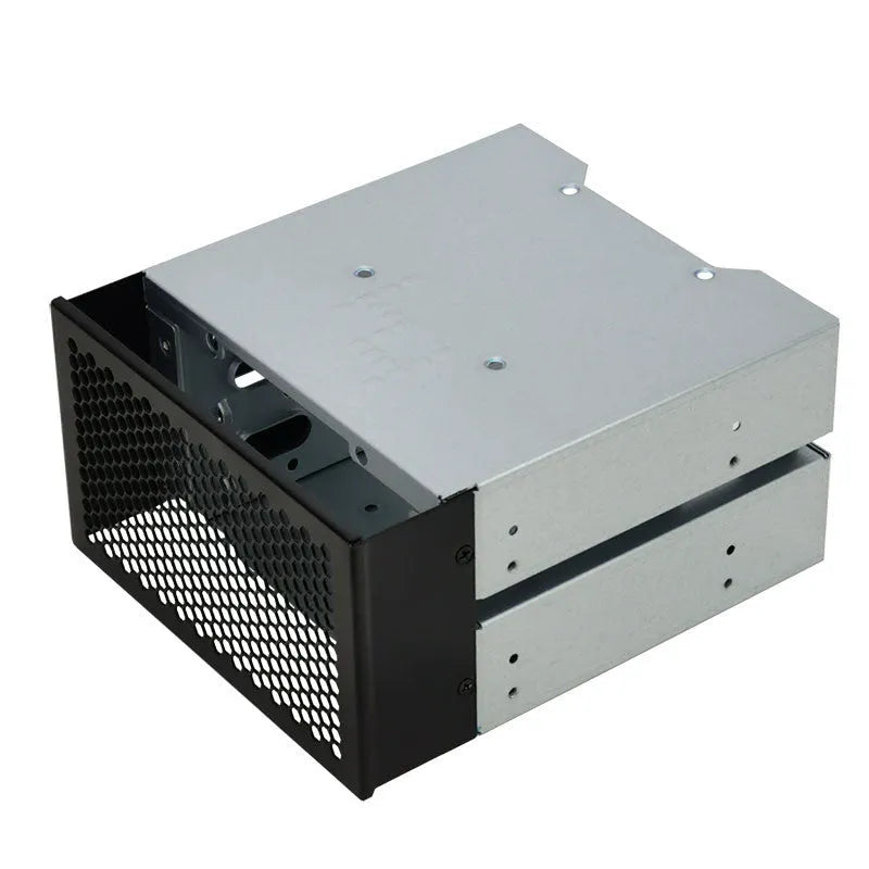 Transparent hard drive cage for mounting 3.5 inch hdd in 5.25 inch bay