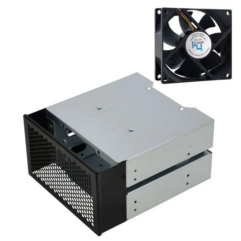 Transparent hard drive cage for mounting 3.5 inch hdd in 5.25 inch bay