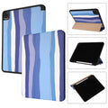 Blue tablet case with tri-fold stand and pen slot for iPad 10.2 inch model