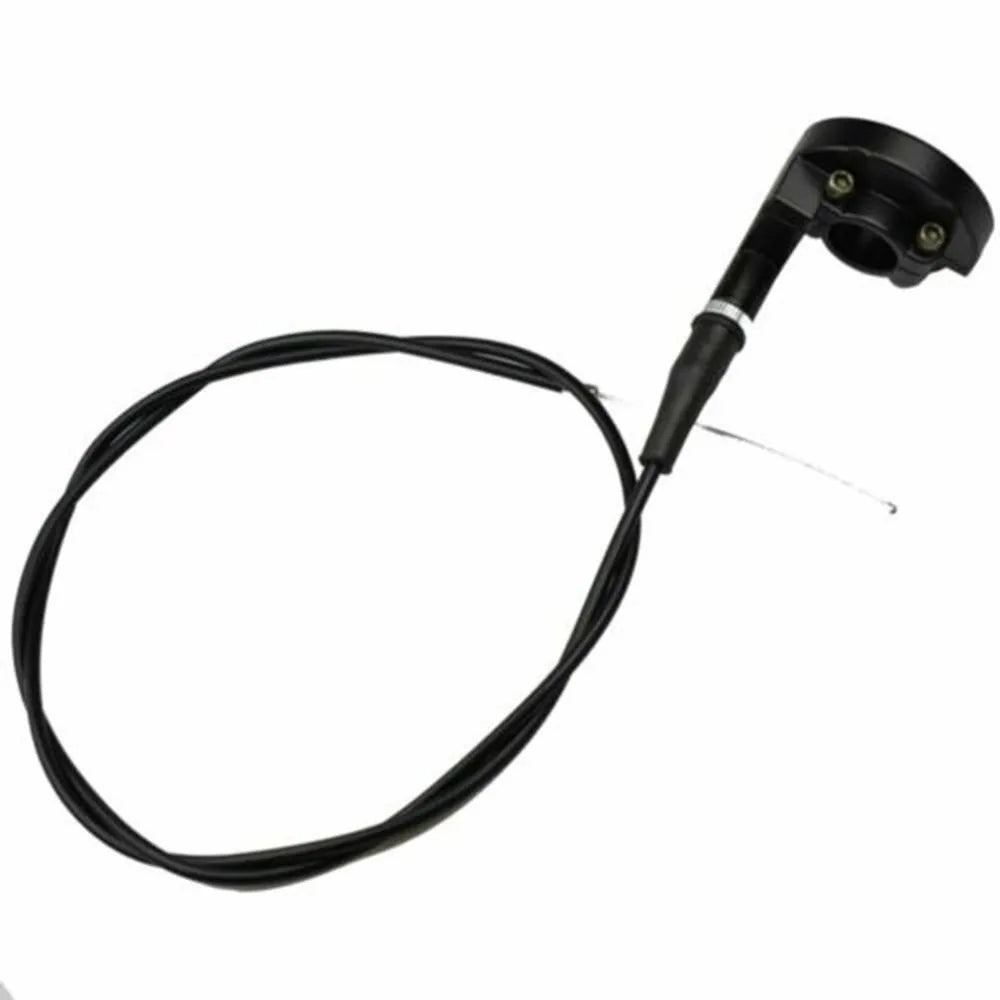 Black plastic throttle handle with pair of lines for mini motorcycle ATV SUV 90cm total length