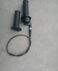 Black plastic throttle handle with pair of lines for mini motorcycle ATV SUV 90cm total length