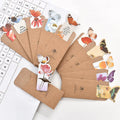 Butterfly-shaped paper bookmark measuring 13.5 by 5.5 centimetres