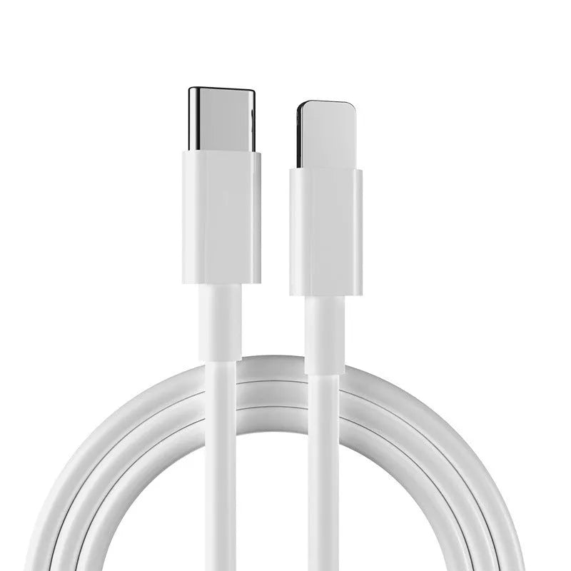 White 20W PD USB-C wall charger with 1-metre cable for iPhone and iPad
