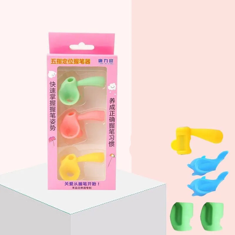 Children's pen holder orthosis for kindergarten writing practice with dolphin or mixed colour options