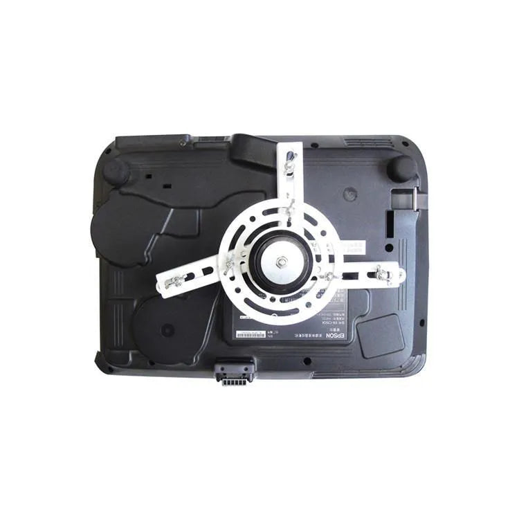 Electric projector ceiling hanger with ultra-thin chassis and wireless remote control for height adjustment