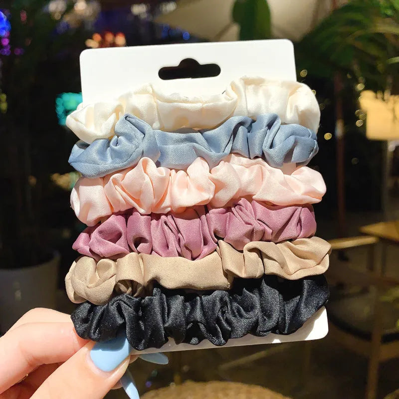 Children's 20-piece hair ring and hairpin set in autumn colours and macaron tones