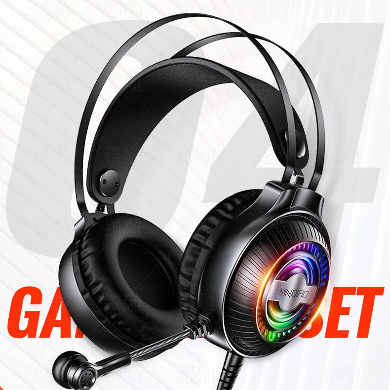 Black wired computer headset with head-mounted design, protein earmuffs, and 3.5mm straight plug